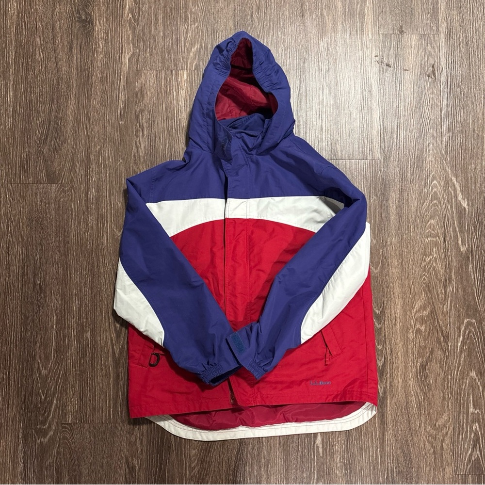 LL BEAN Kids XL 18 Ski Jacket Heavy Dual Zipper EUC 90s style